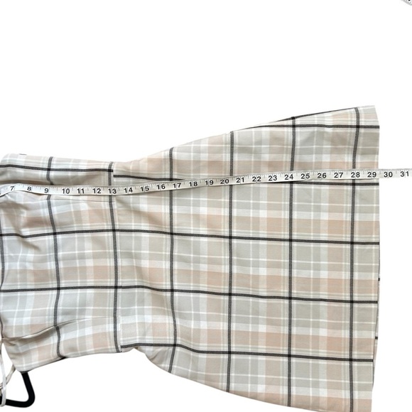 Aritzia Wilfred Modern Mini Dress- Neutral Plaid Mini Dress- Size 0 - Picture 11 of 13